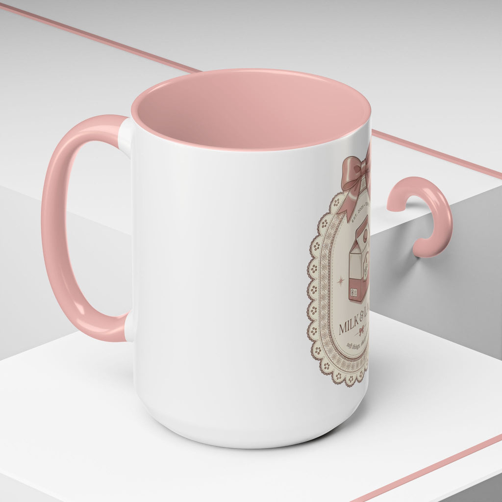 Cute Vintage Kawaii Accent Coffee Mug — Charming Retro Anime-Style Ceramic Mug (11/15 oz)