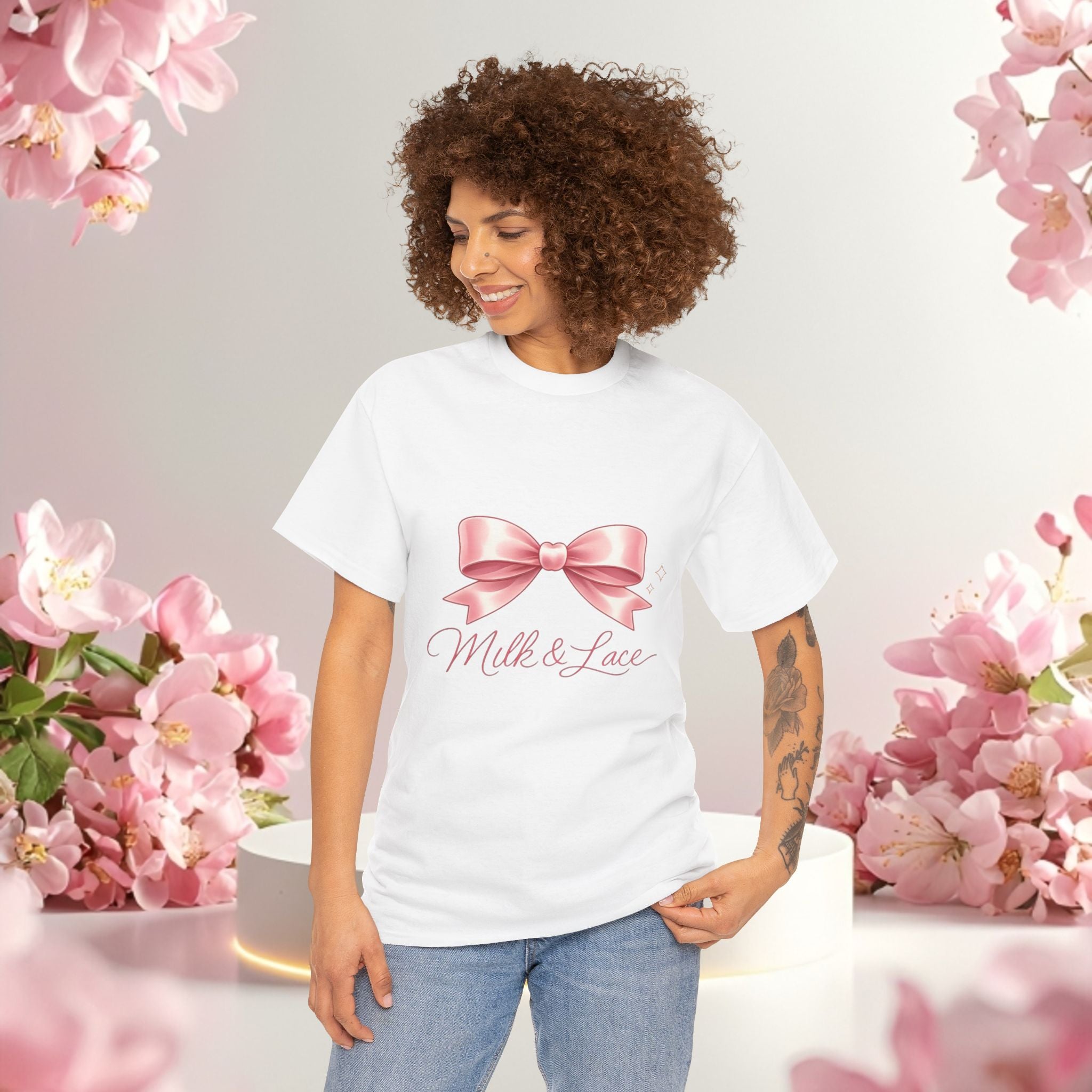 Pink Graphic Tee — Simple Minimalist Design