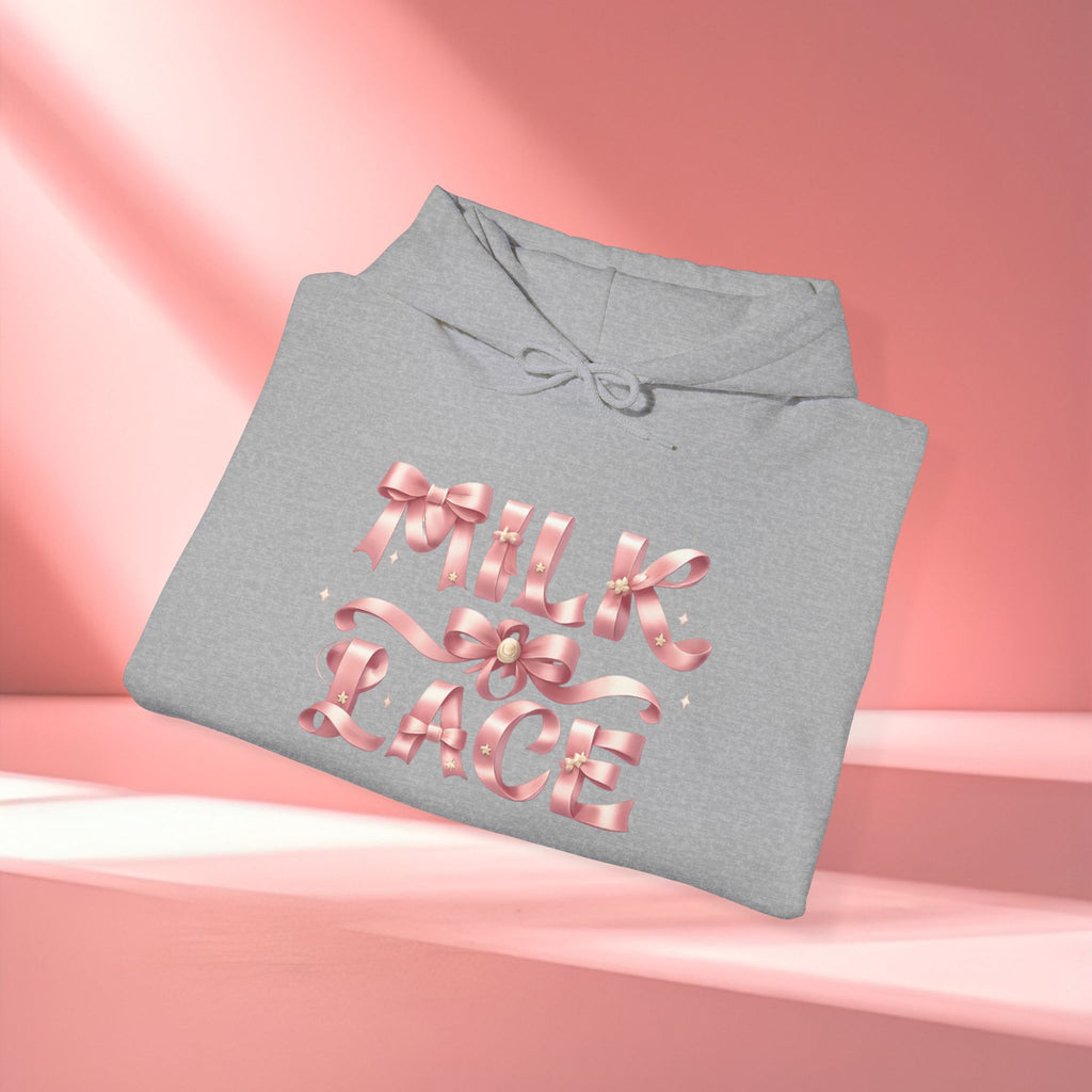 Floral Feminine Typography Hoodie — Feminine Floral Script Hooded Sweatshirt