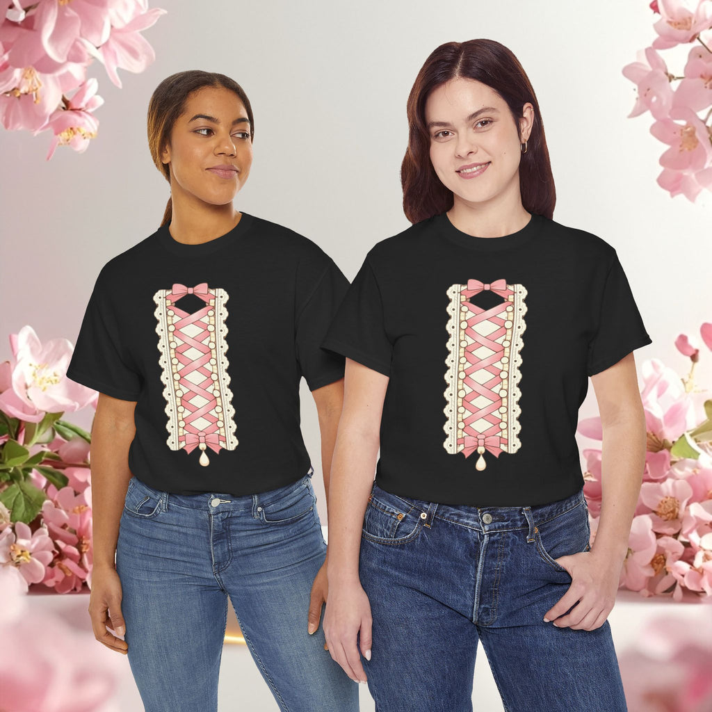 Pink Corset Ribbon T-Shirt