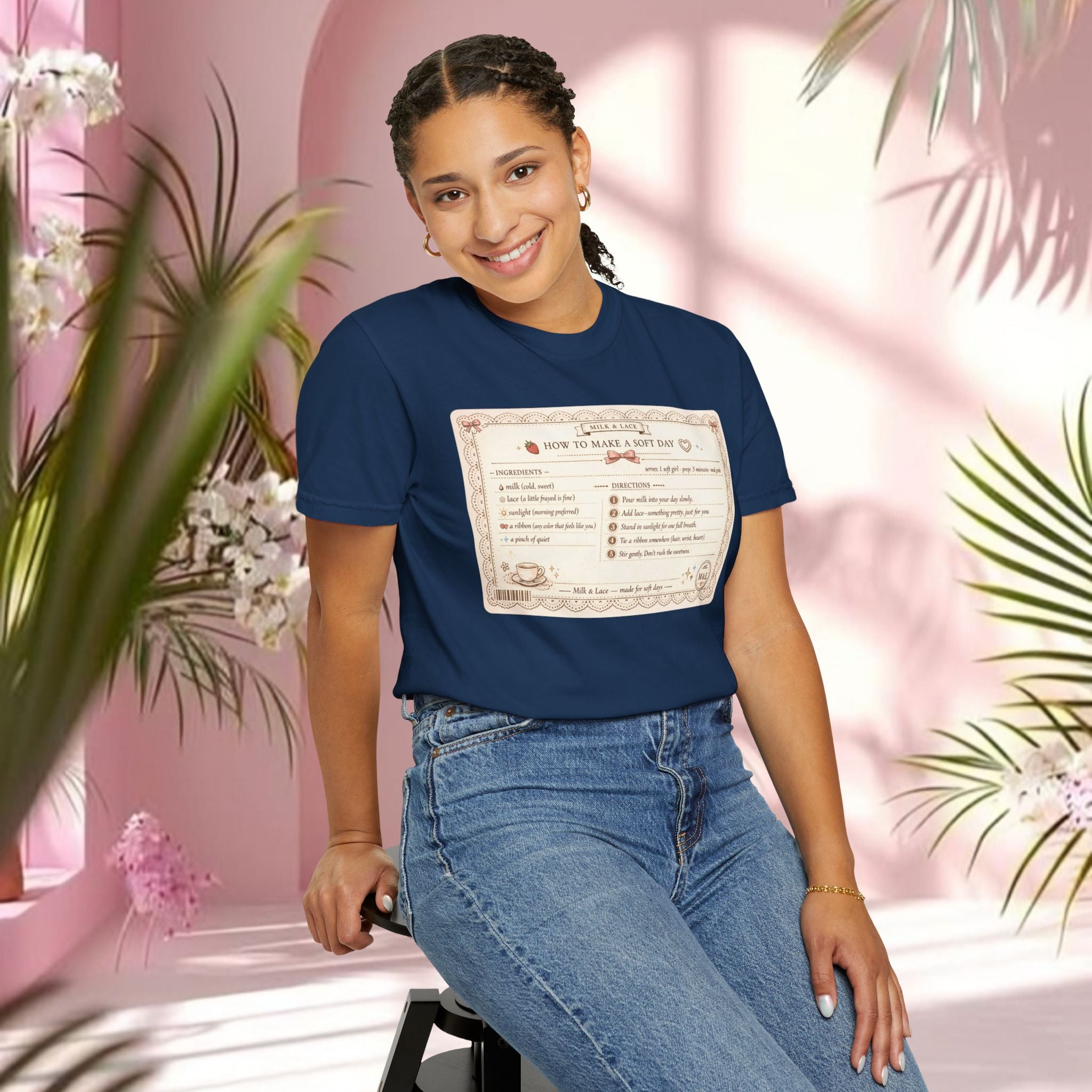 Vintage Tea-Recipe T-Shirt — "How to Make a Soft Day" Aesthetic Tee