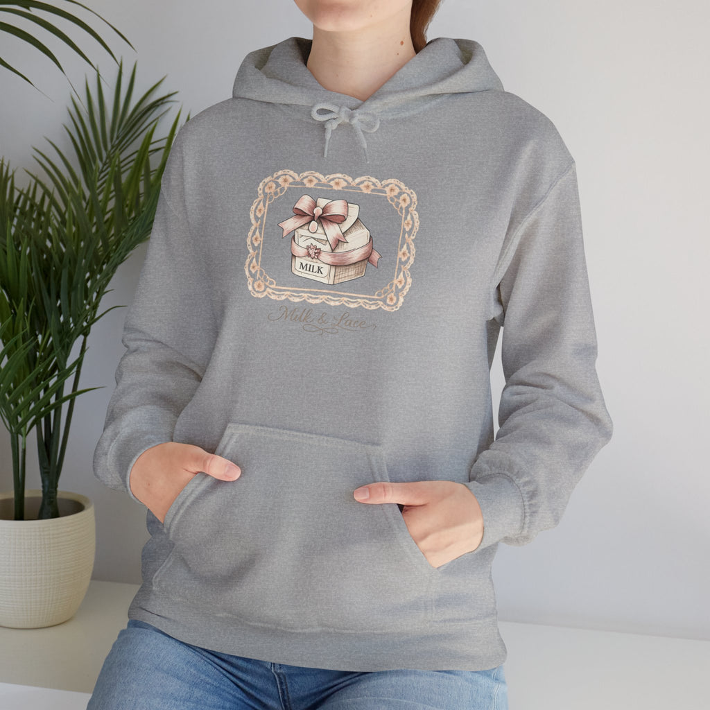 Pink Vintage Feminine Hoodie — Retro Feminine Pink Sweatshirt