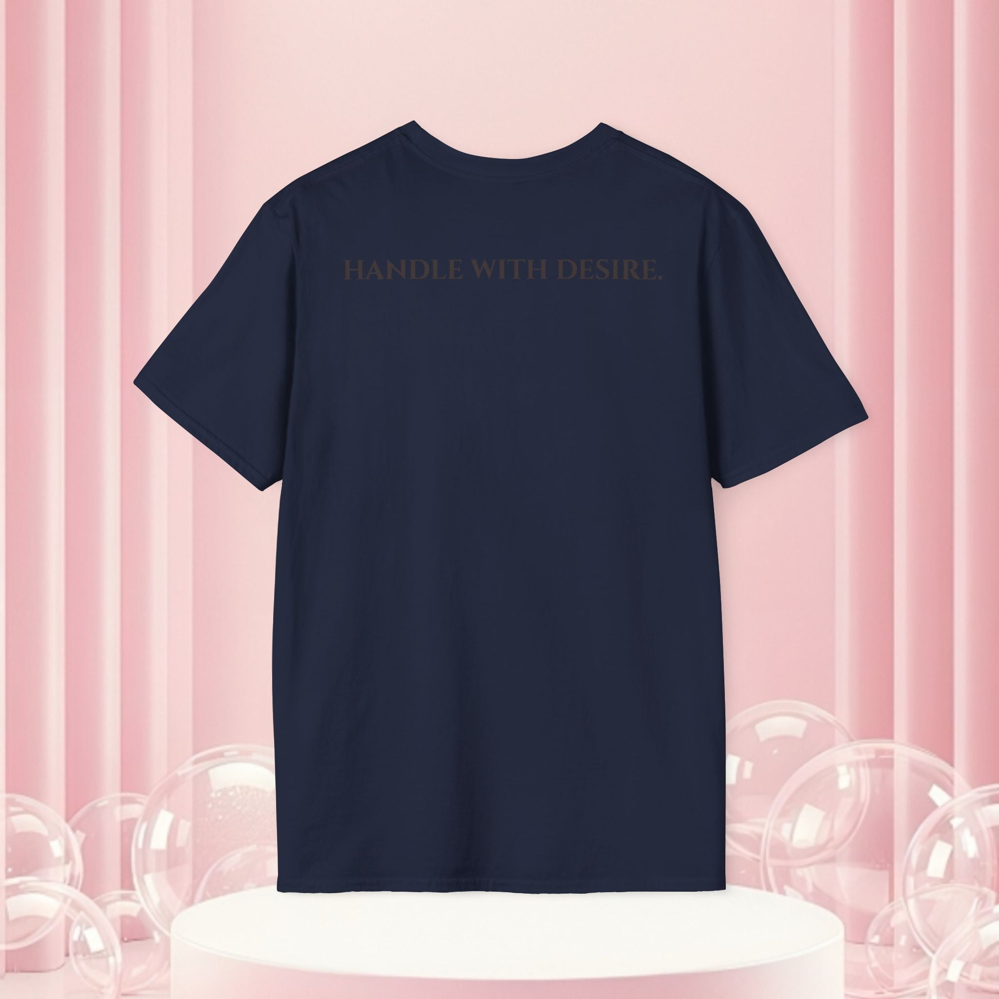 Milk & Lace Graphic T-Shirt — 'Handle With Desire' Vintage Cherub Design