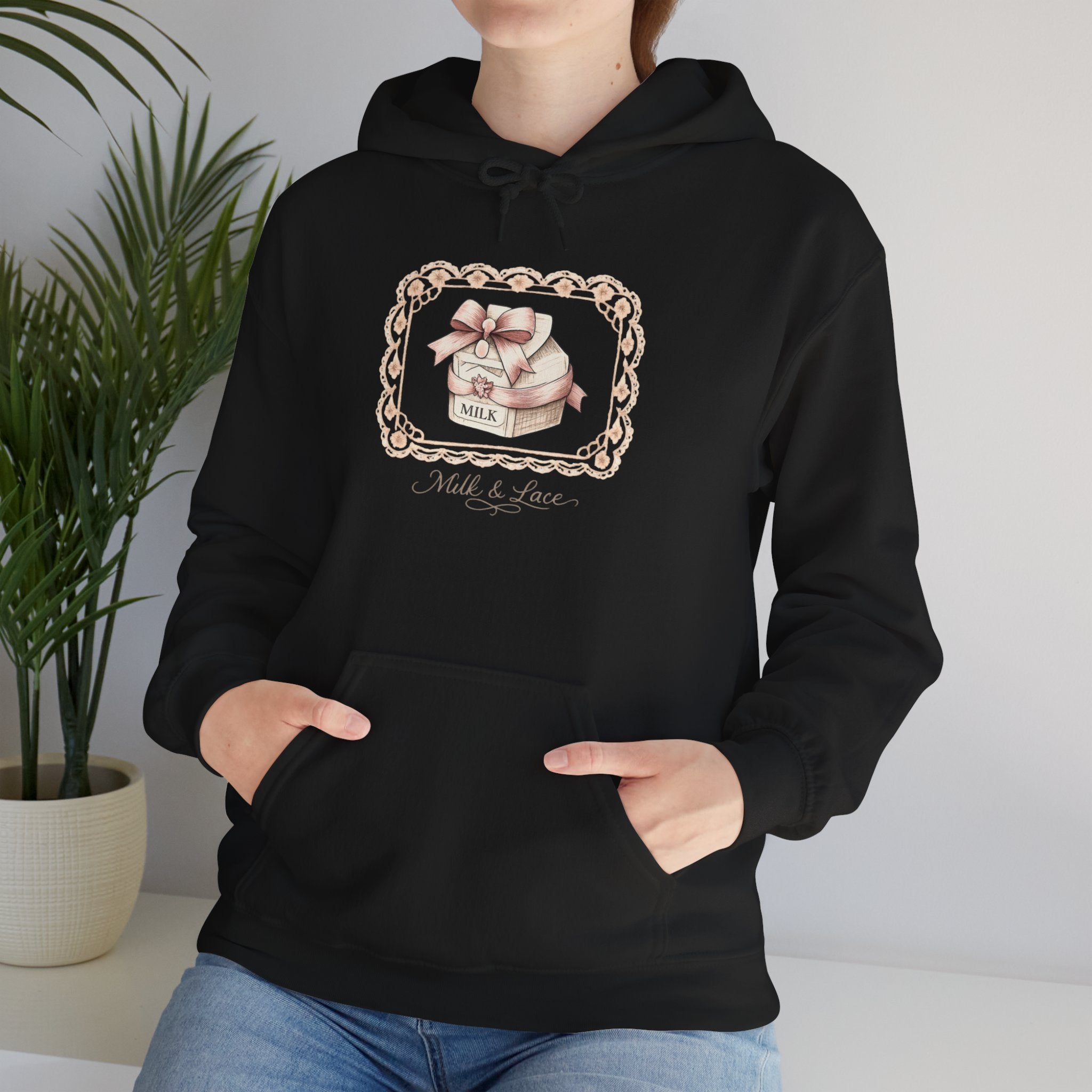 Pink Vintage Feminine Hoodie — Retro Feminine Pink Sweatshirt