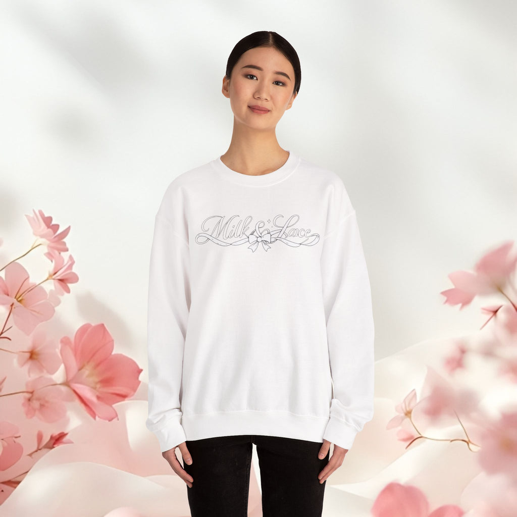 Cozy Floral Script Crewneck Sweatshirt