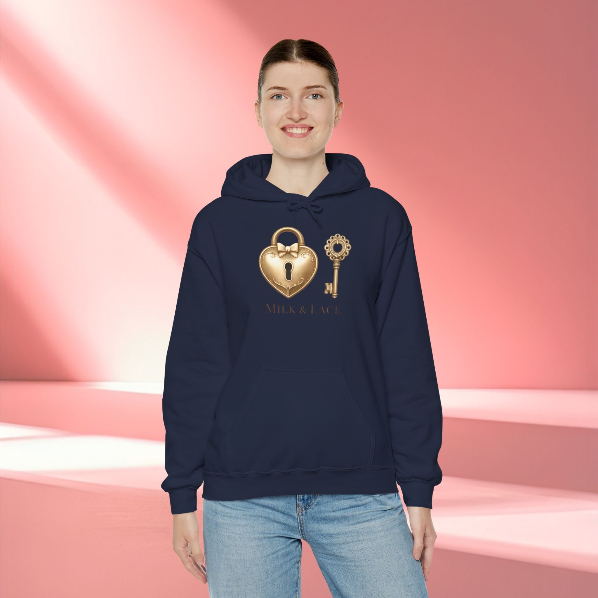 Gold Romantic Graphic Hoodie