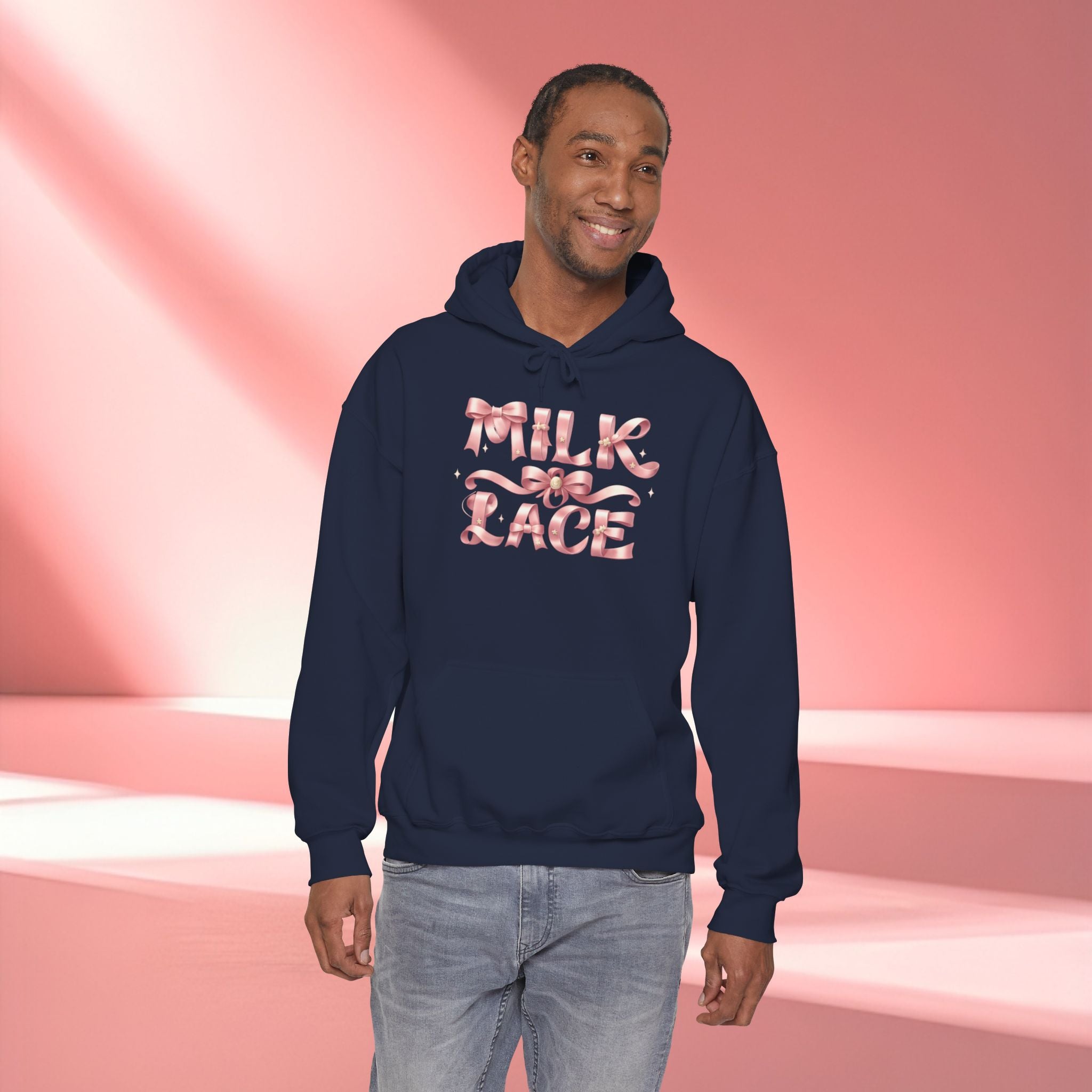 Floral Feminine Typography Hoodie — Feminine Floral Script Hooded Sweatshirt