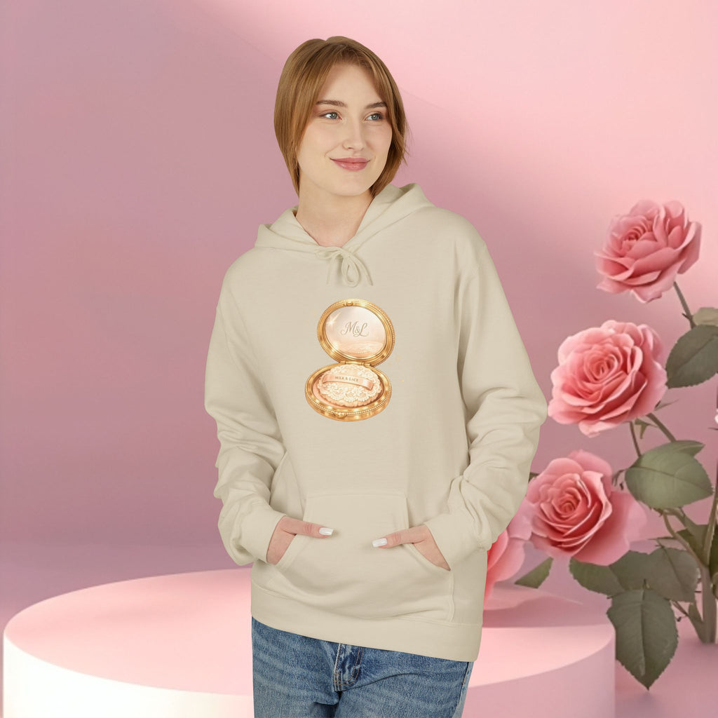 Gold Minimal Graphic Hoodie — Clean Metallic Accent Fleece