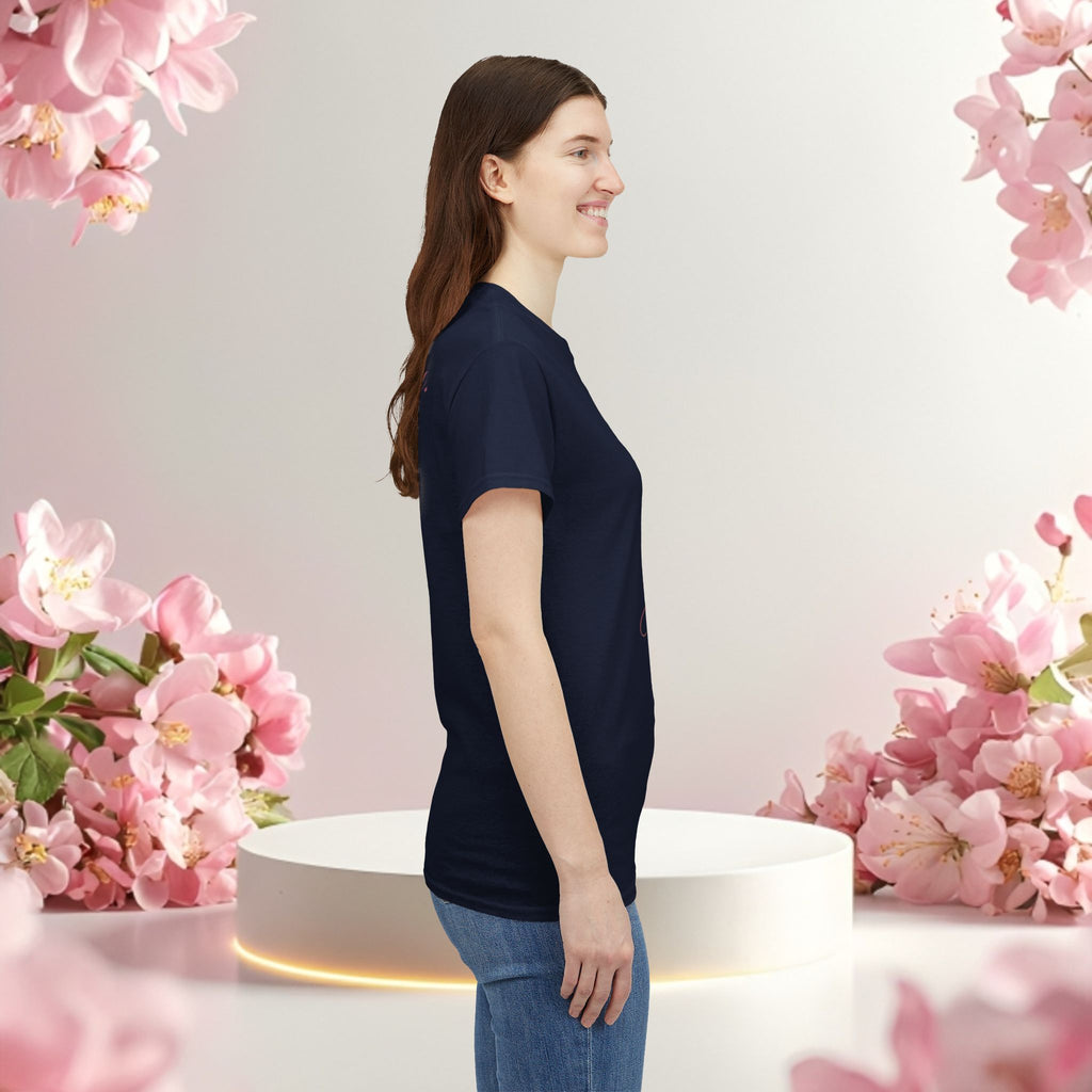 Pink Graphic Tee — Simple Minimalist Design