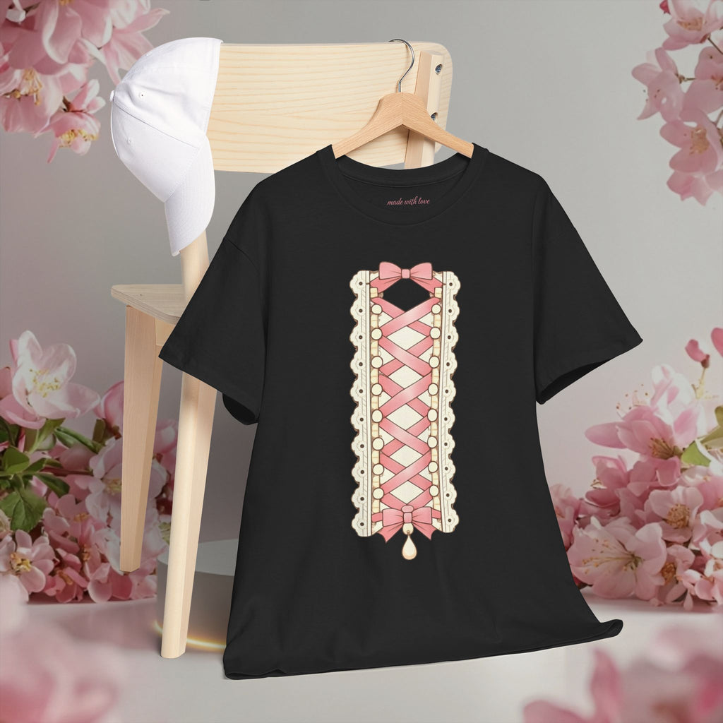 Pink Corset Ribbon T-Shirt