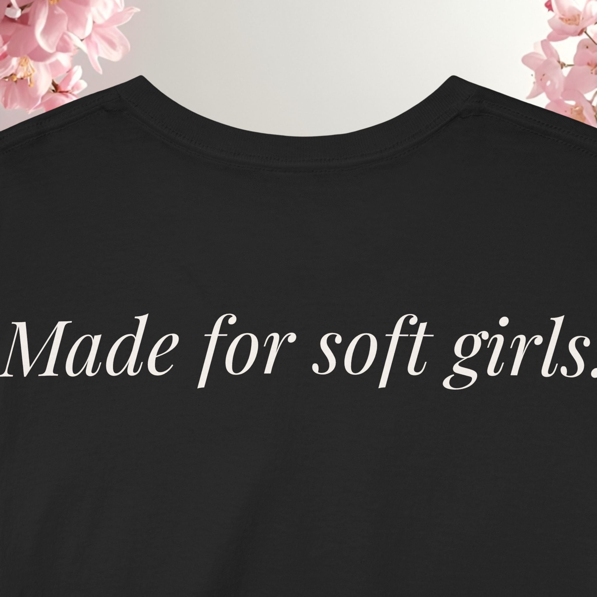 Cute Girly Cat T-Shirt — Soft Pastel Cat Graphic Tee for Cat Lovers