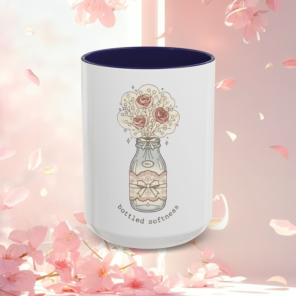 Soft Floral Accent Coffee Mug — Gentle Floral 11/15oz