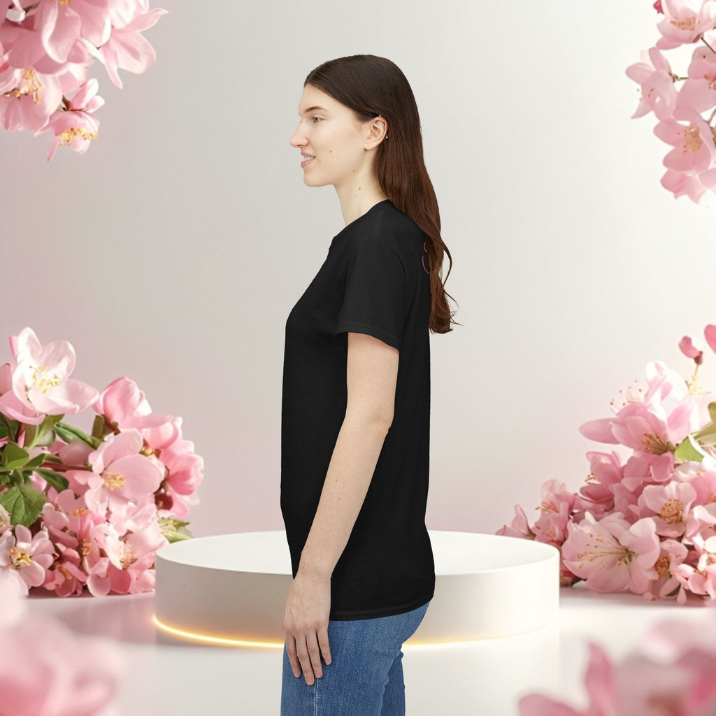 Pink Graphic Tee — Simple Minimalist Design