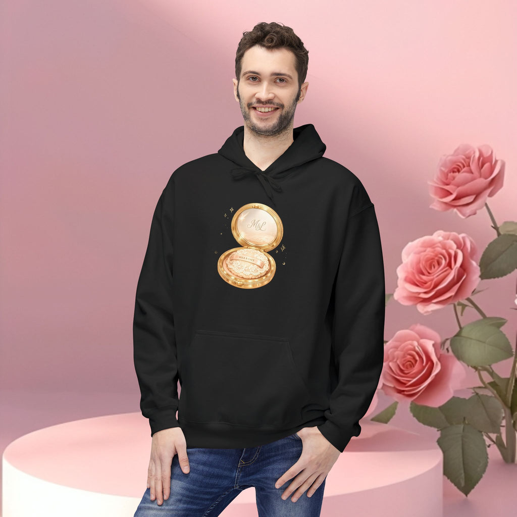 Gold Minimal Graphic Hoodie — Clean Metallic Accent Fleece