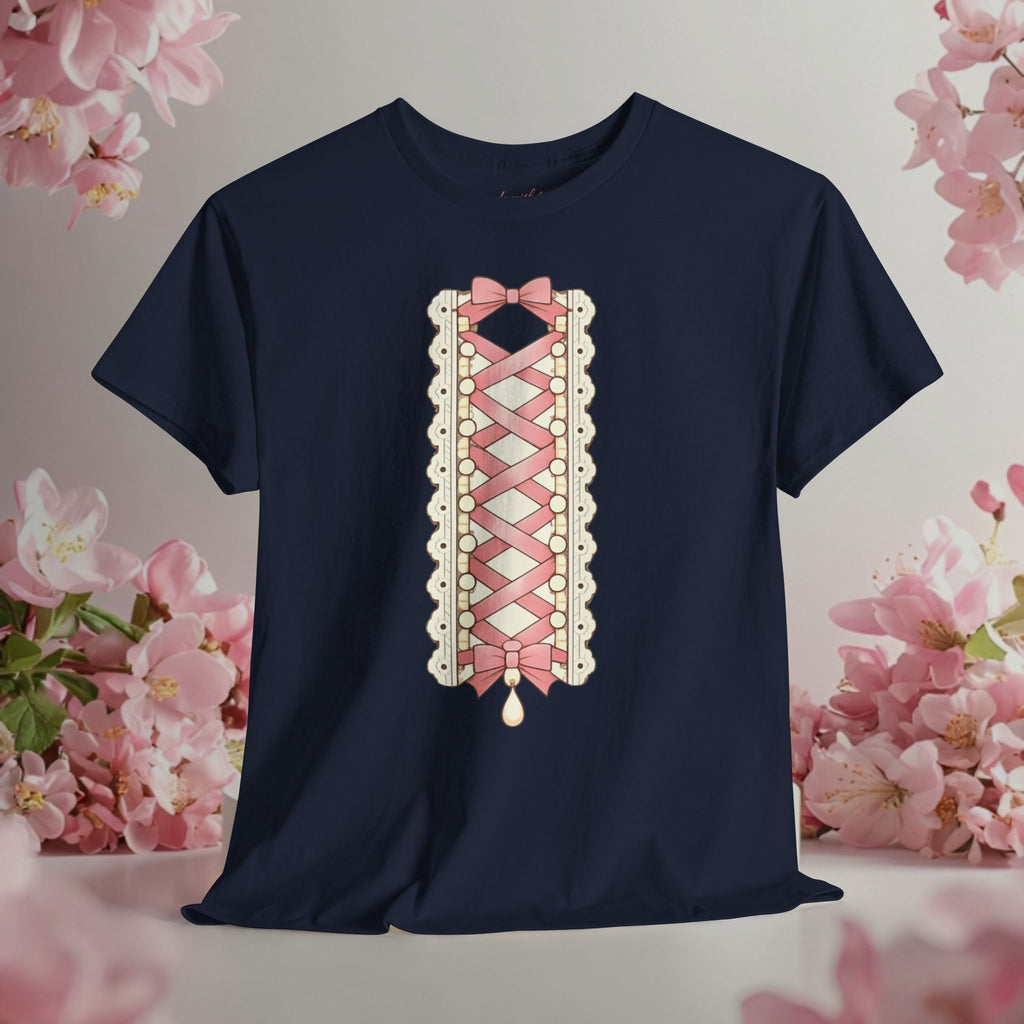 Pink Corset Ribbon T-Shirt