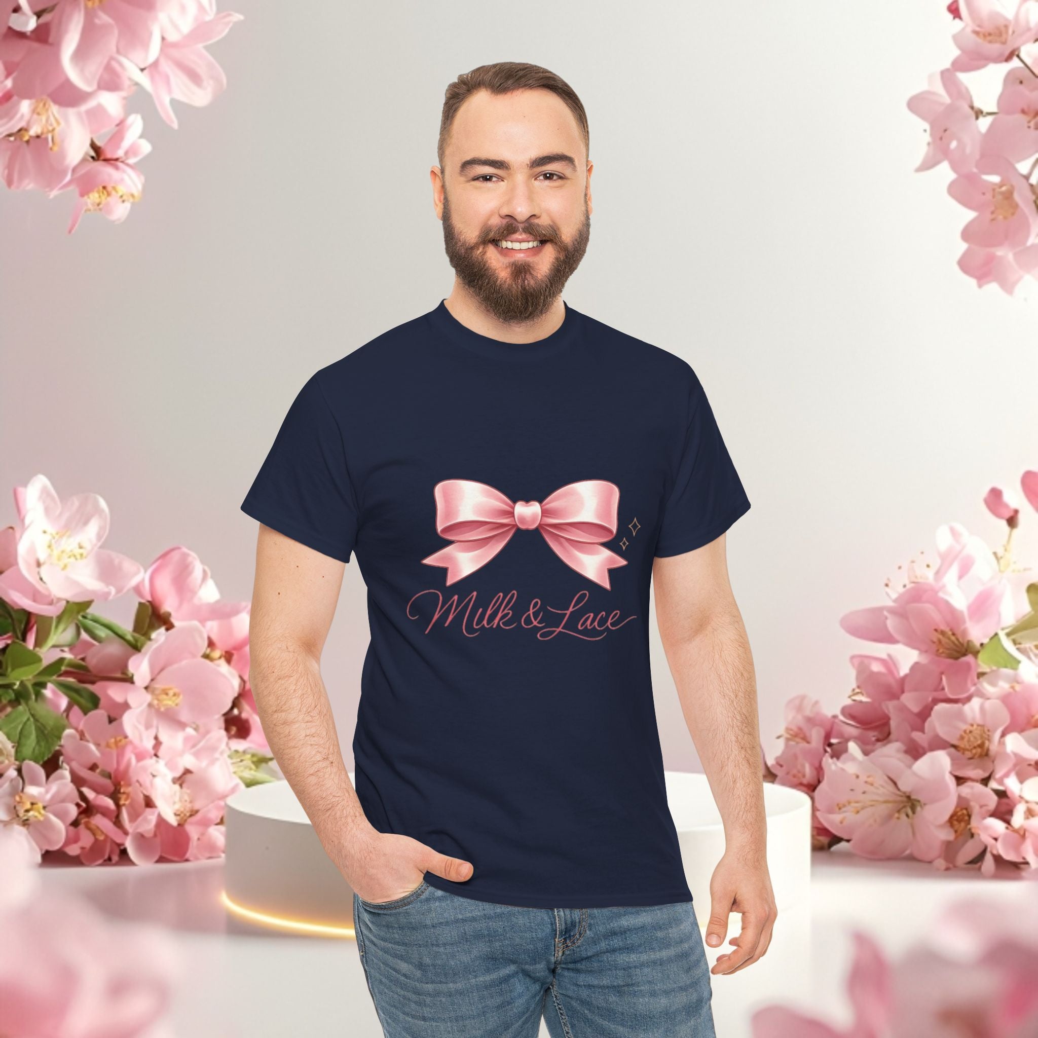 Pink Graphic Tee — Simple Minimalist Design