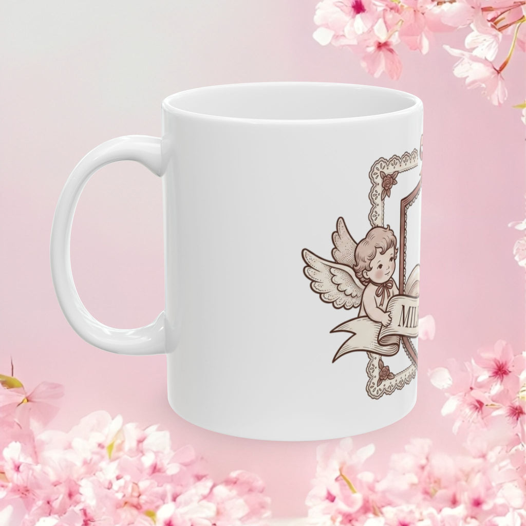 Vintage Cute Soft Ceramic Mug — Retro Cozy 11oz & 15oz Coffee Cup