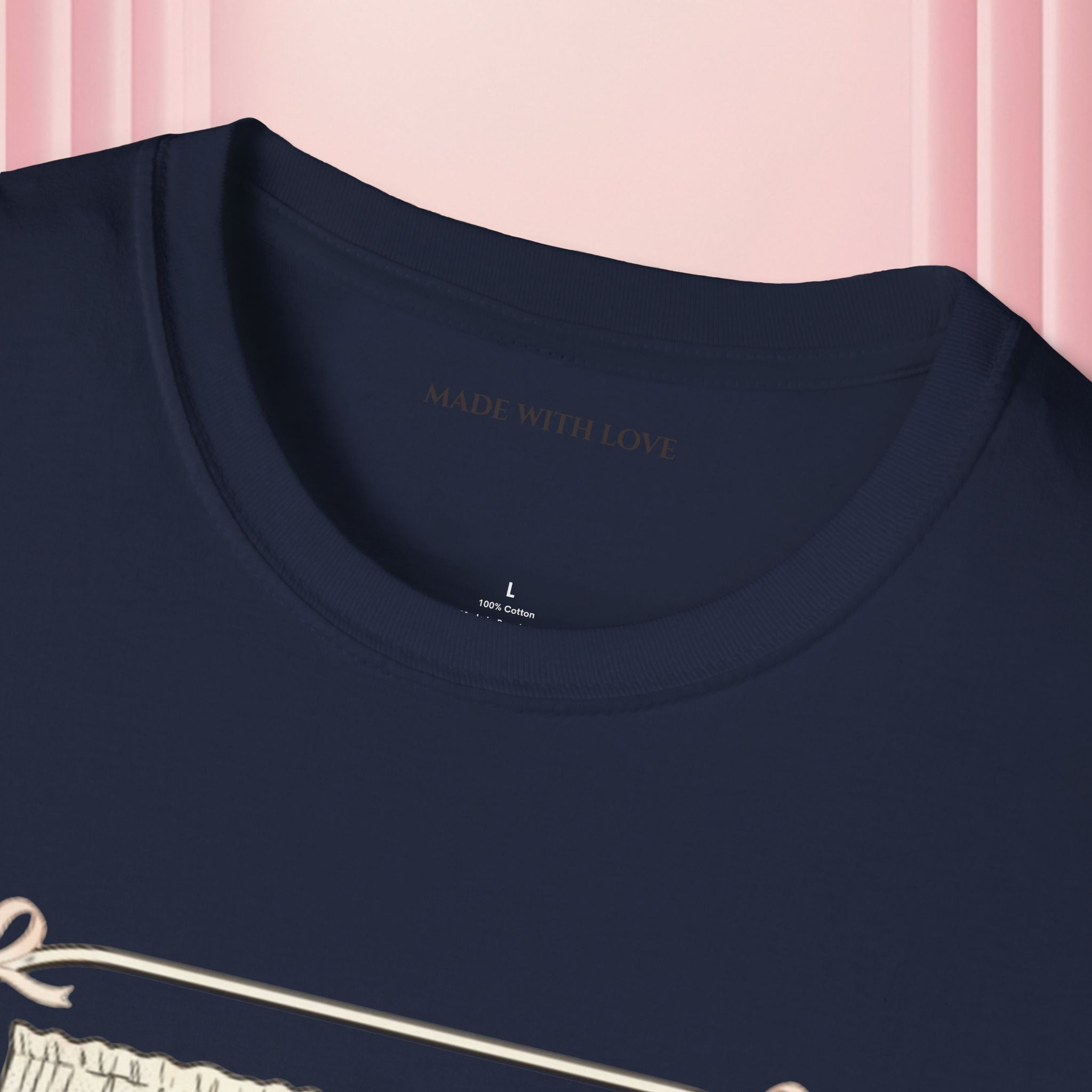 Milk & Lace Graphic T-Shirt — 'Handle With Desire' Vintage Cherub Design