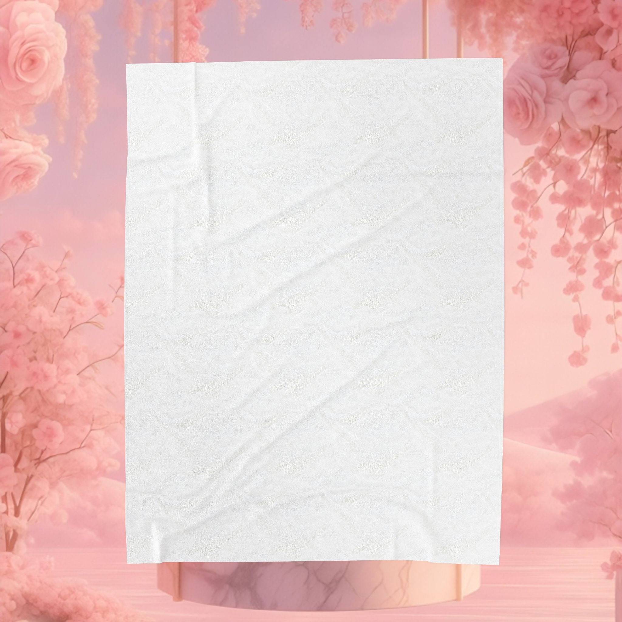 Kawaii Whimsical Velveteen Plush Blanket — Cute Cozy Throw