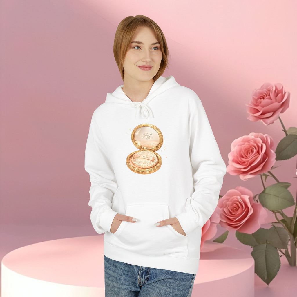 Gold Minimal Graphic Hoodie — Clean Metallic Accent Fleece