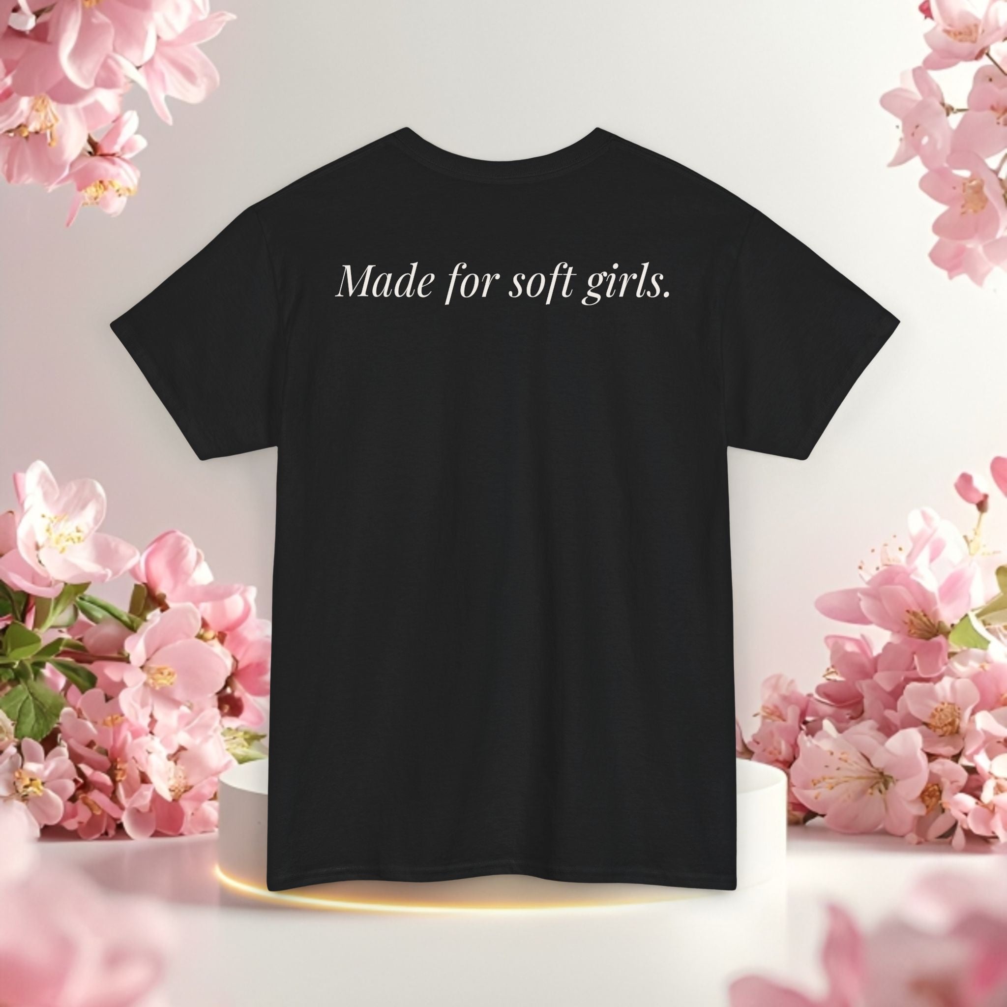 Cute Girly Cat T-Shirt — Soft Pastel Cat Graphic Tee for Cat Lovers