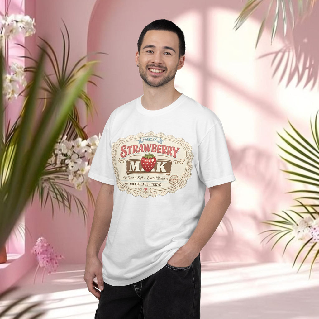 Strawberry Milk Vintage Label T-Shirt