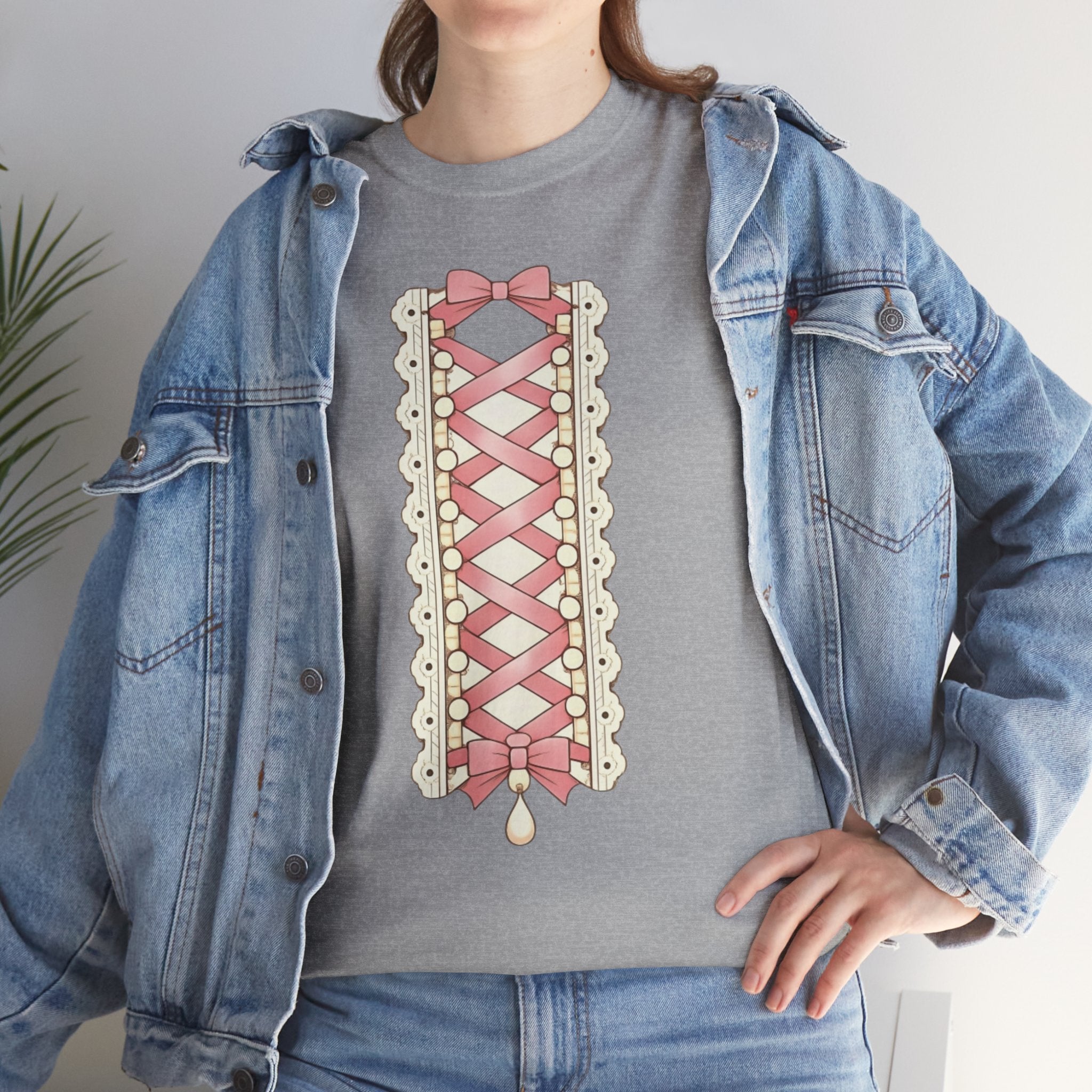 Pink Corset Ribbon T-Shirt