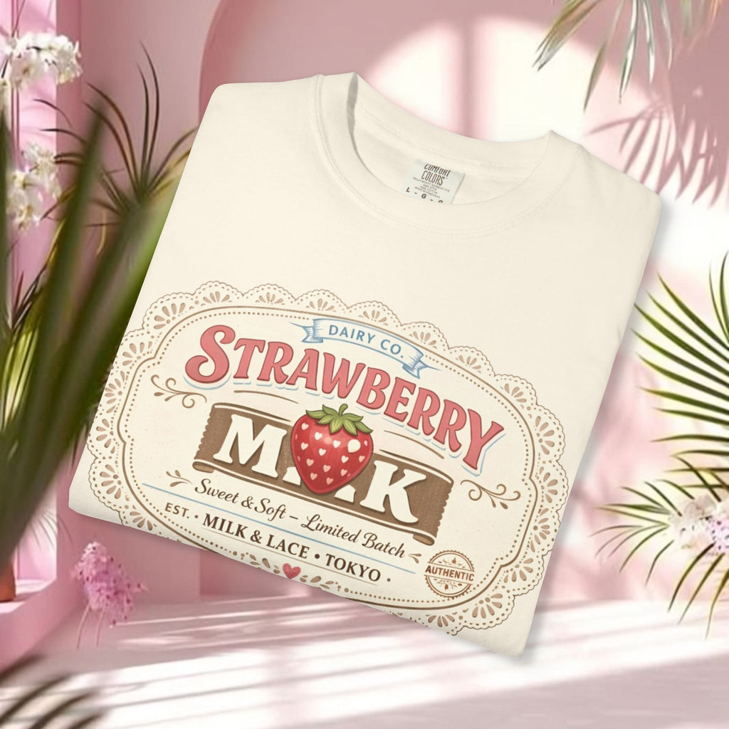 Strawberry Milk Vintage Label T-Shirt