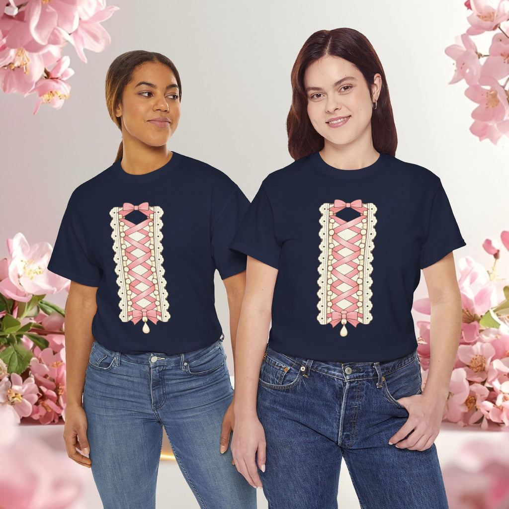 Pink Corset Ribbon T-Shirt