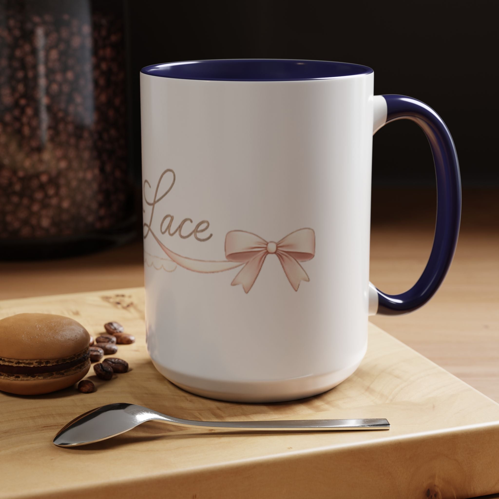 Charming Feminine Accent Coffee Mug — Soft, Elegant 11/15 oz