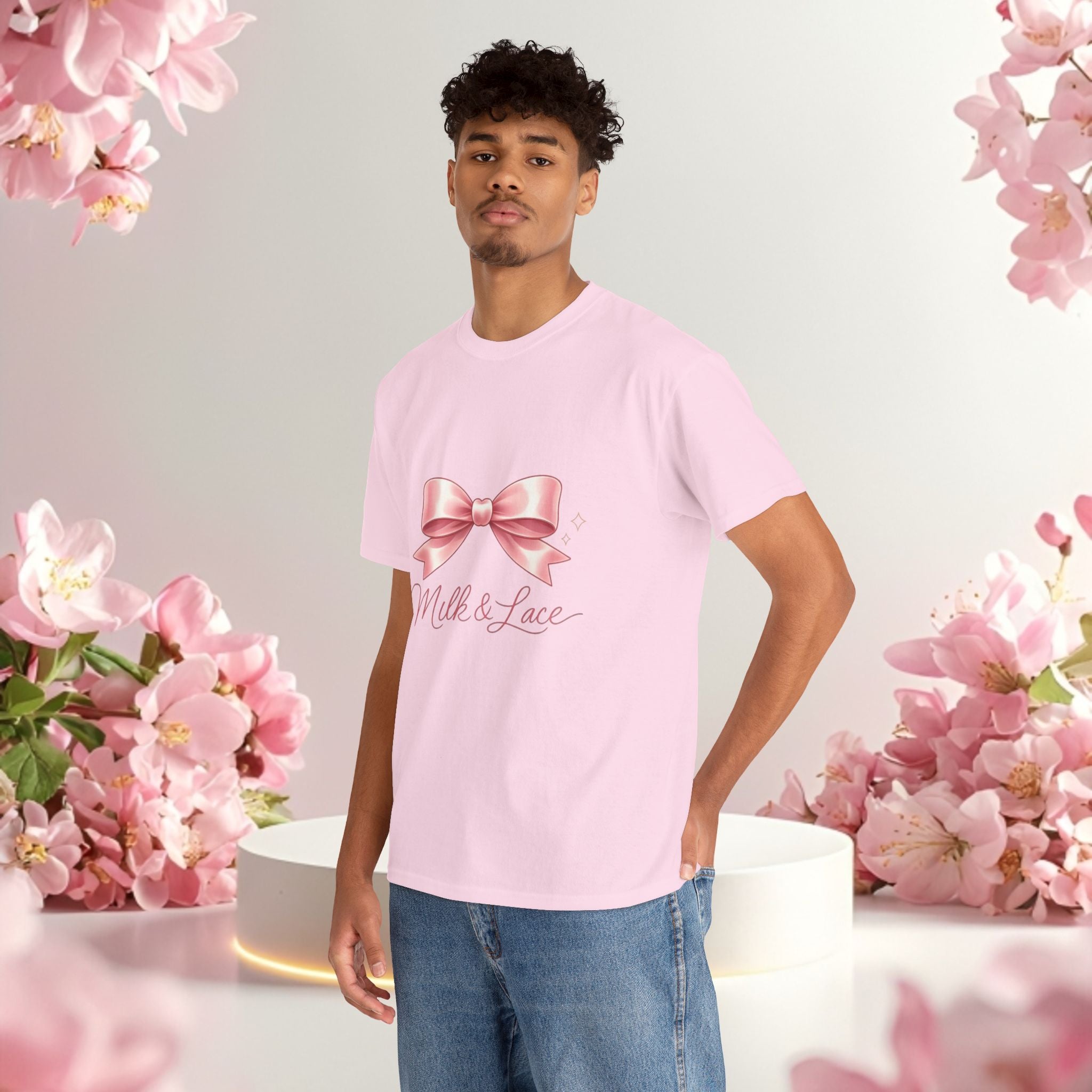 Pink Graphic Tee — Simple Minimalist Design