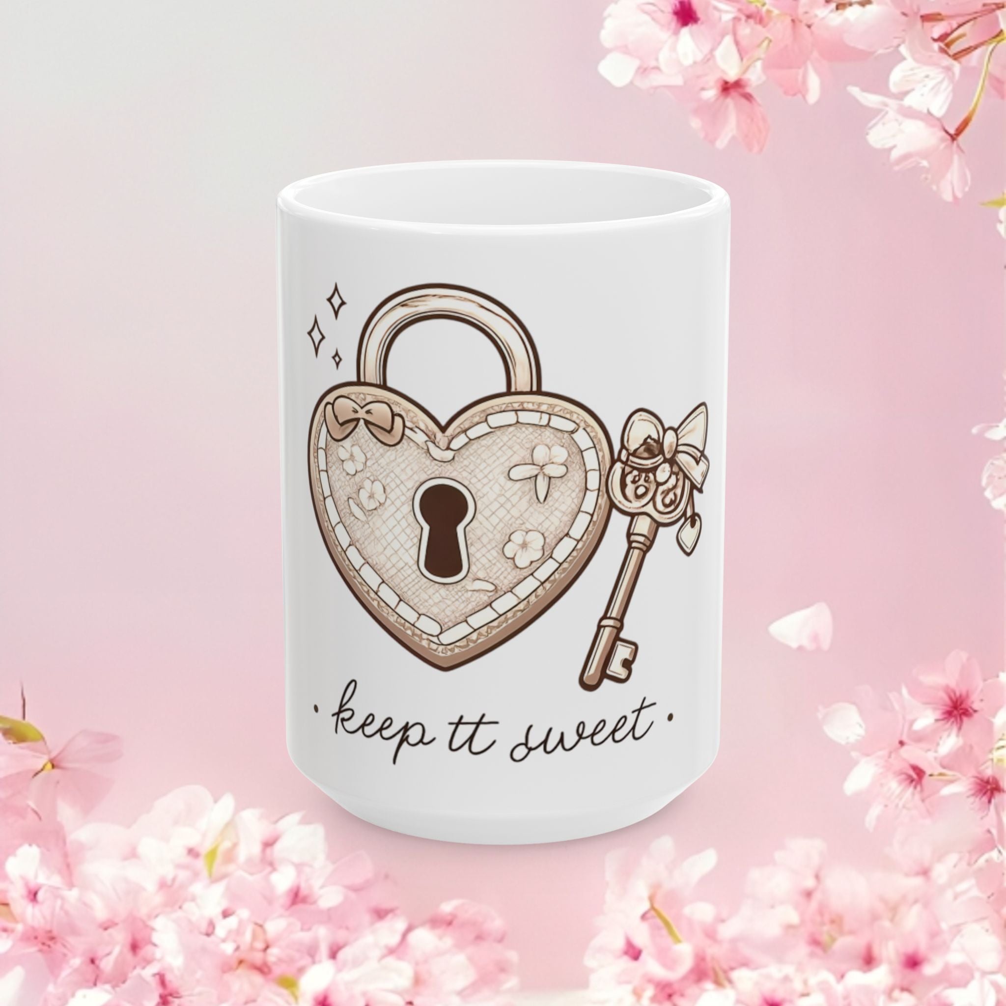 ''keep tt sweet'' Mug — Sweet Delicate Flower Design (11oz & 15oz)
