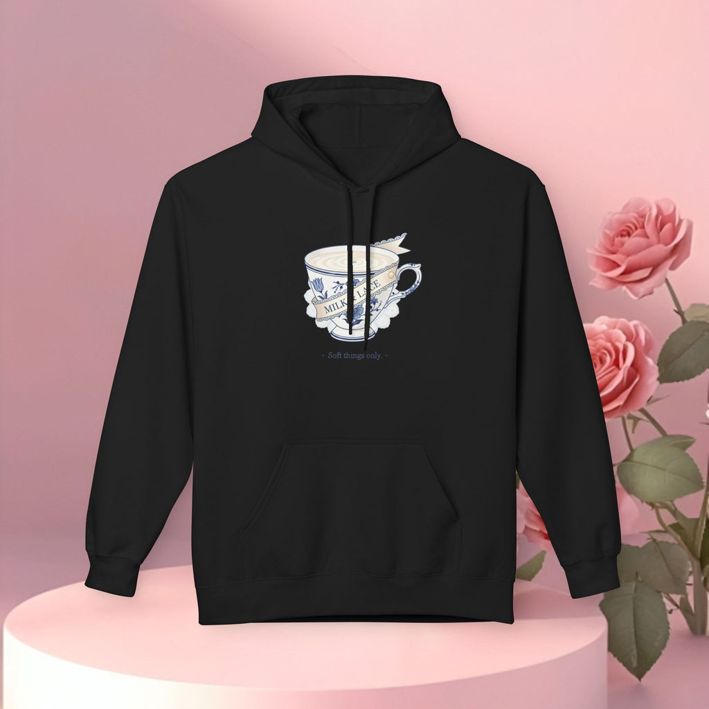 Hoodie — Vintage Teacup 'Milk Tastes Best With Good Girls' Cozy Graphic