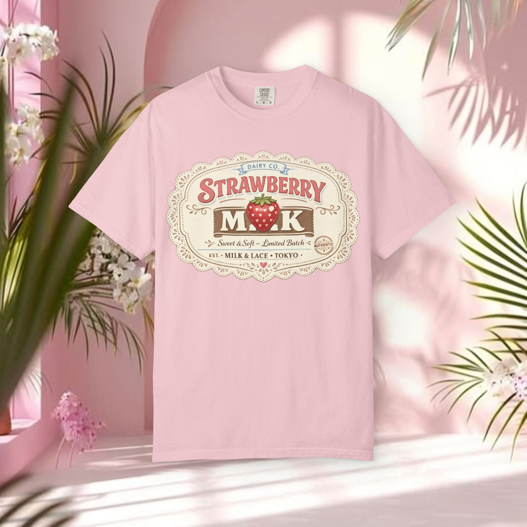 Strawberry Milk Vintage Label T-Shirt