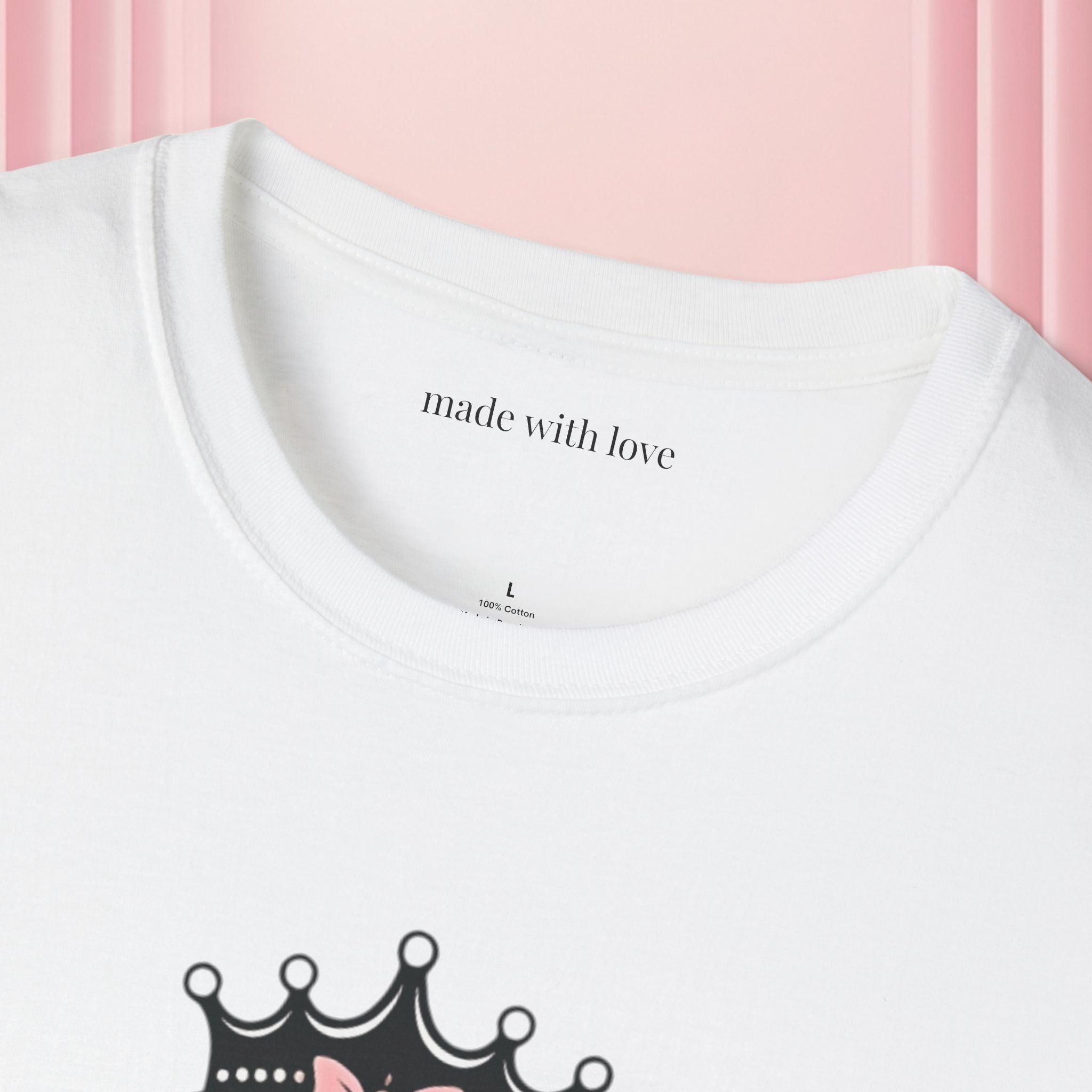 Soft Power Crest T‑Shirt — 'Milk & Lace' Feminine Crest Tee