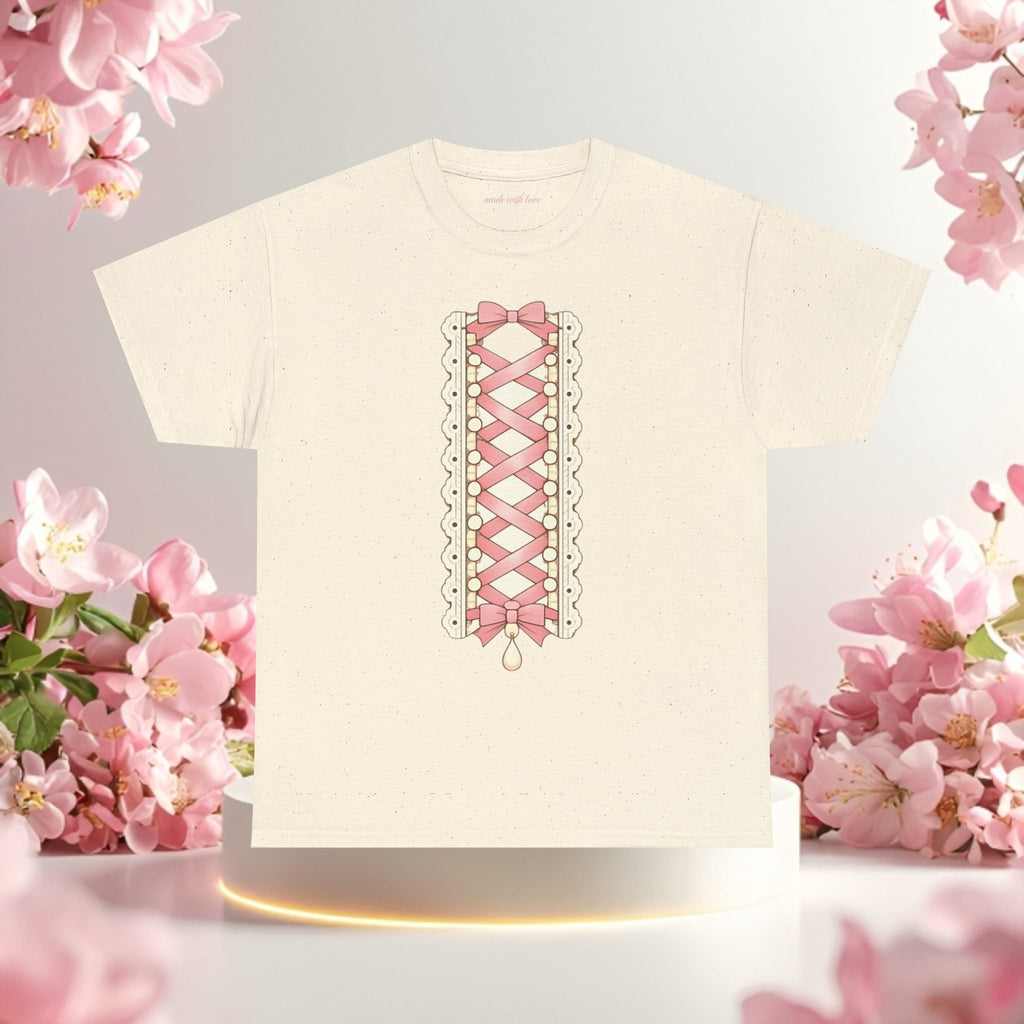 Pink Corset Ribbon T-Shirt