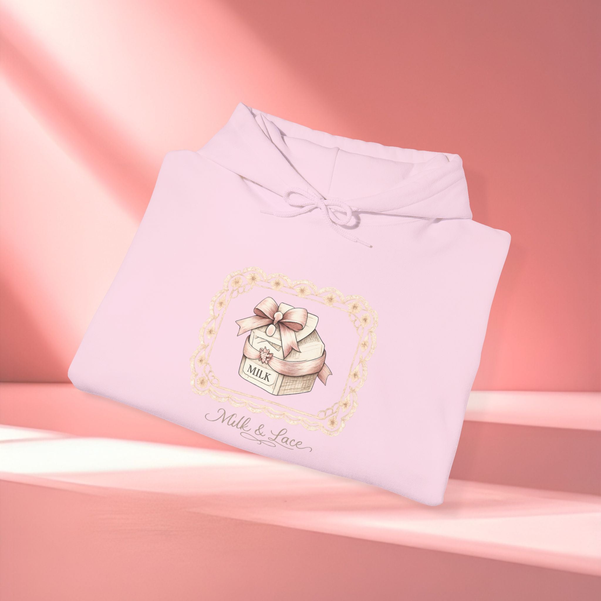 Pink Vintage Feminine Hoodie — Retro Feminine Pink Sweatshirt