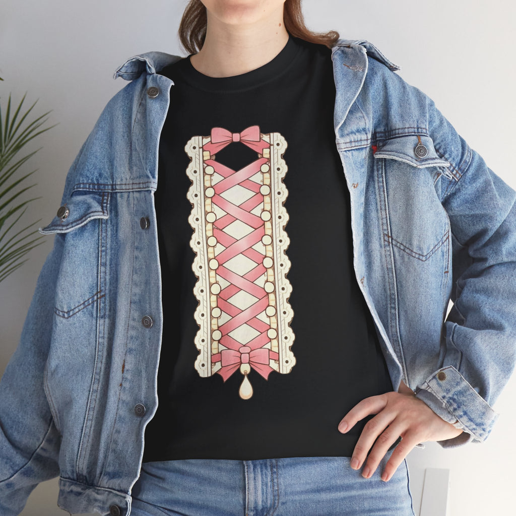 Pink Corset Ribbon T-Shirt
