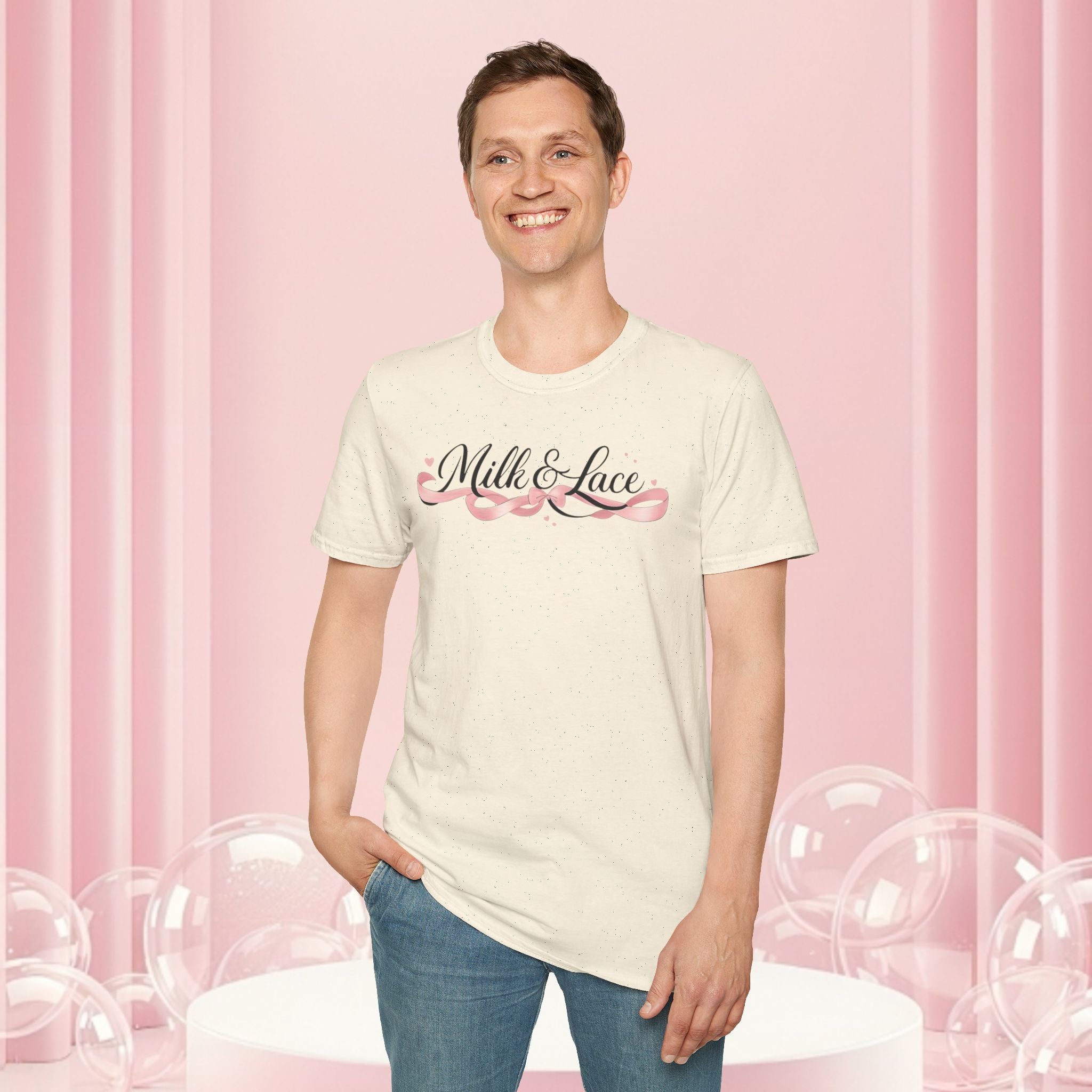 Feminine Script Tee — Gentle Floral Script T-Shirt