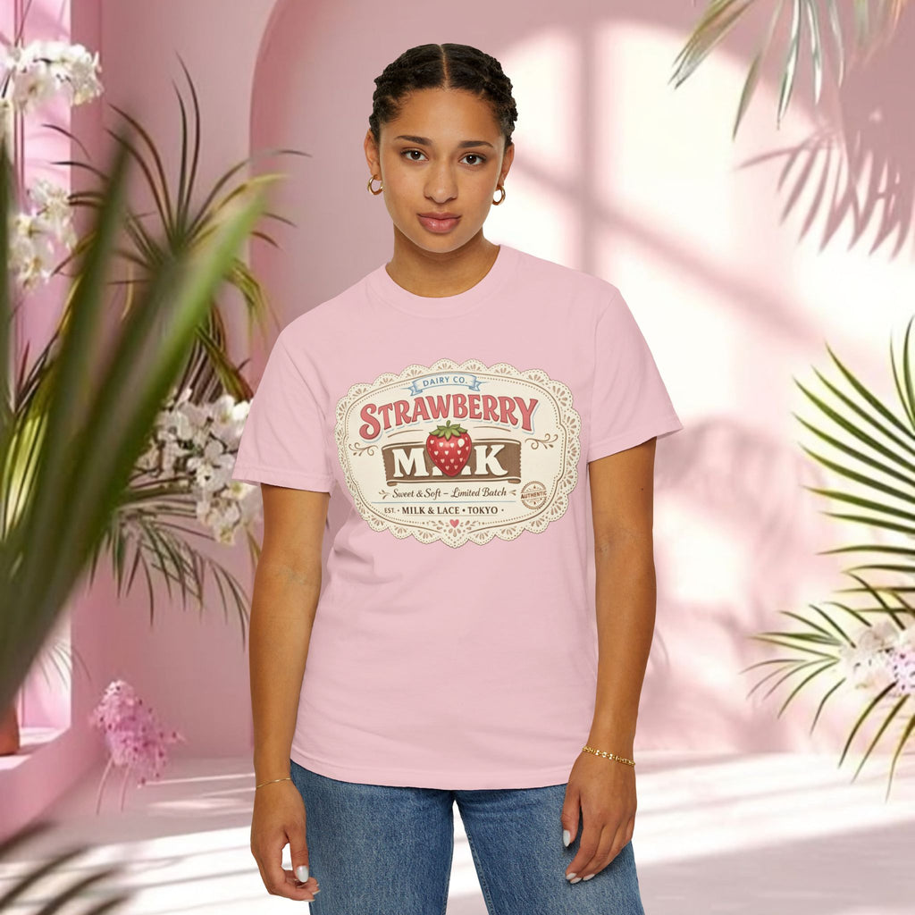 Strawberry Milk Vintage Label T-Shirt