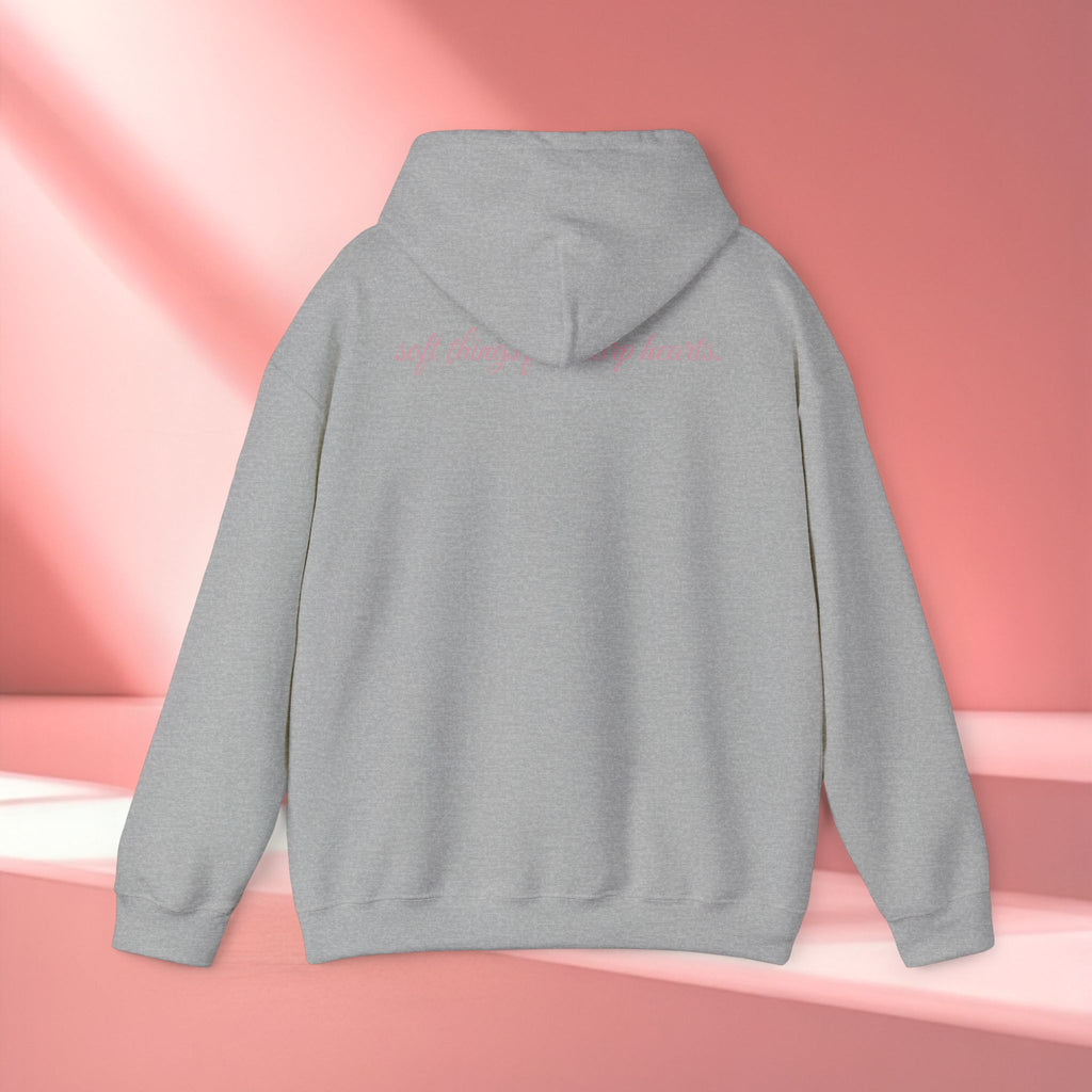 Floral Feminine Typography Hoodie — Feminine Floral Script Hooded Sweatshirt