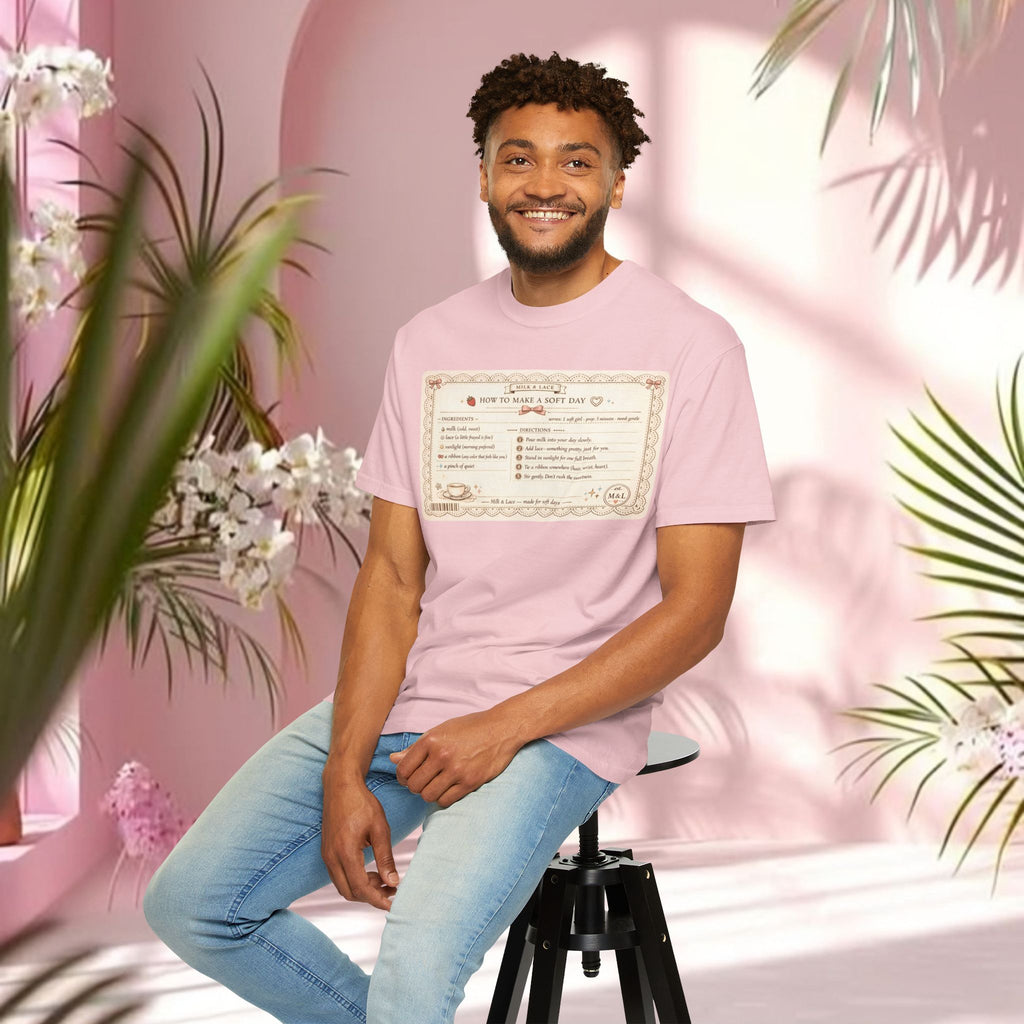 Vintage Tea-Recipe T-Shirt — "How to Make a Soft Day" Aesthetic Tee