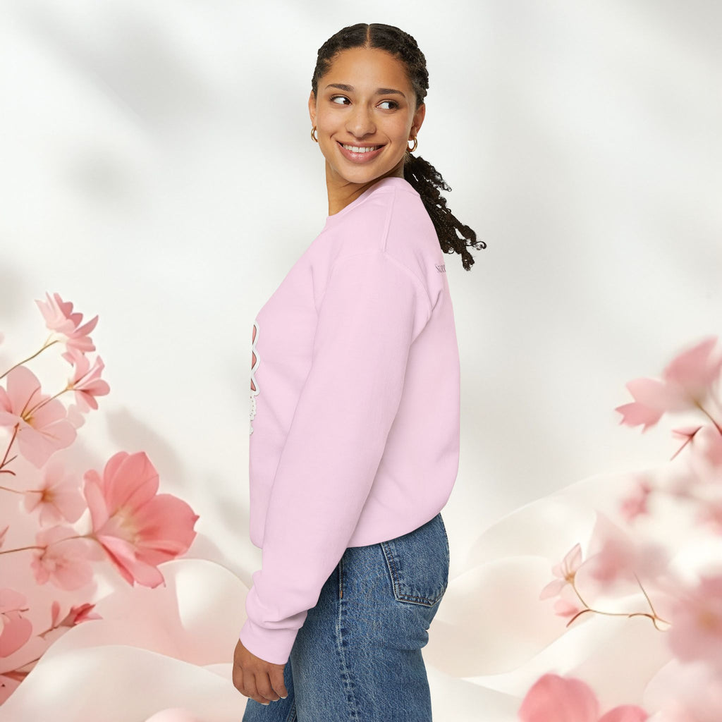 Milk & Lace Crewneck Sweatshirt — Cute Pastel Vintage Milk Carton Design