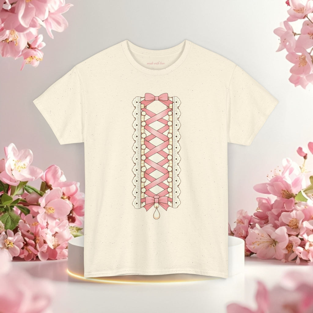 Pink Corset Ribbon T-Shirt