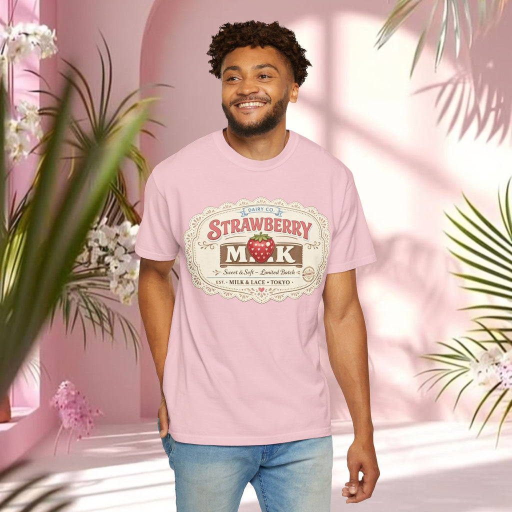 Strawberry Milk Vintage Label T-Shirt