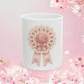 Pink Delicate Monogram Ceramic Mug — Personalized Initial Coffee Cup (11oz, 15oz)