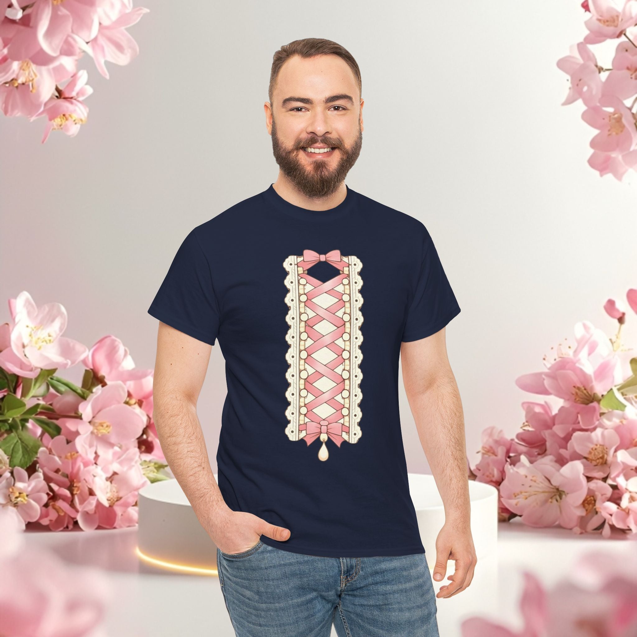 Pink Corset Ribbon T-Shirt