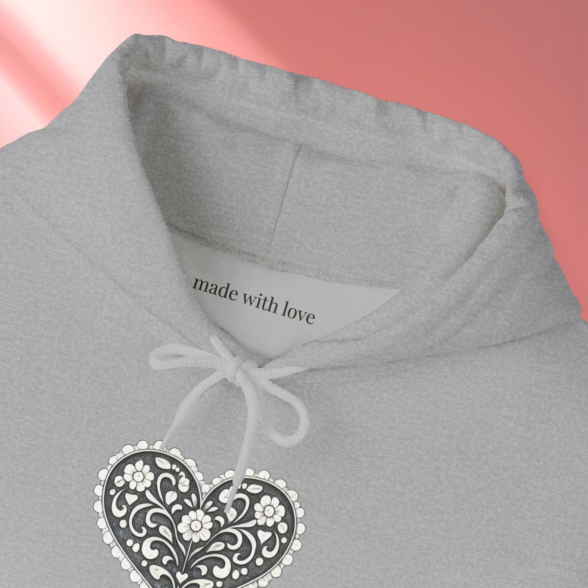 Romantic Delicate Graphic Hoodie — Floral-Inspired Cozy Sweatshirt