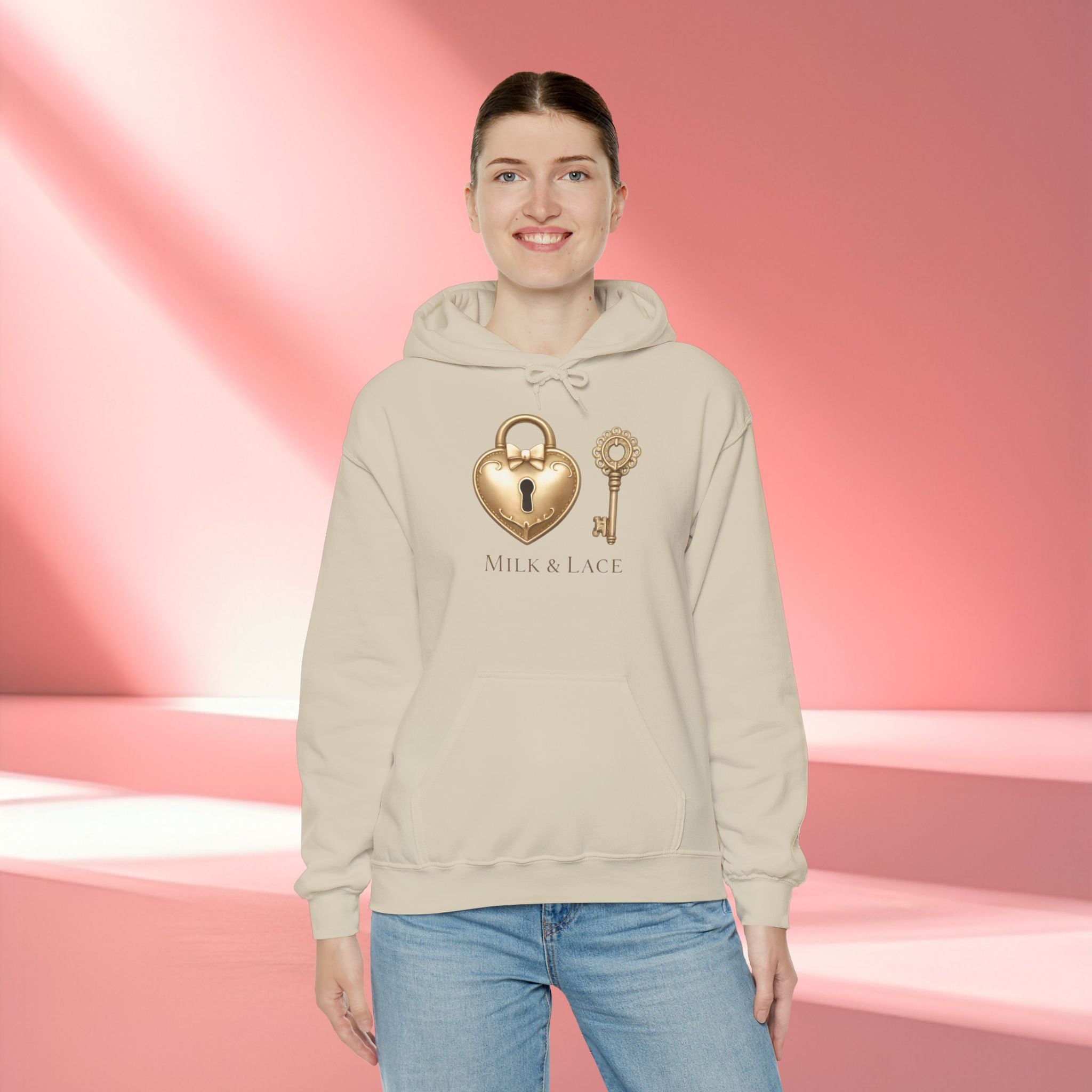 Gold Romantic Graphic Hoodie