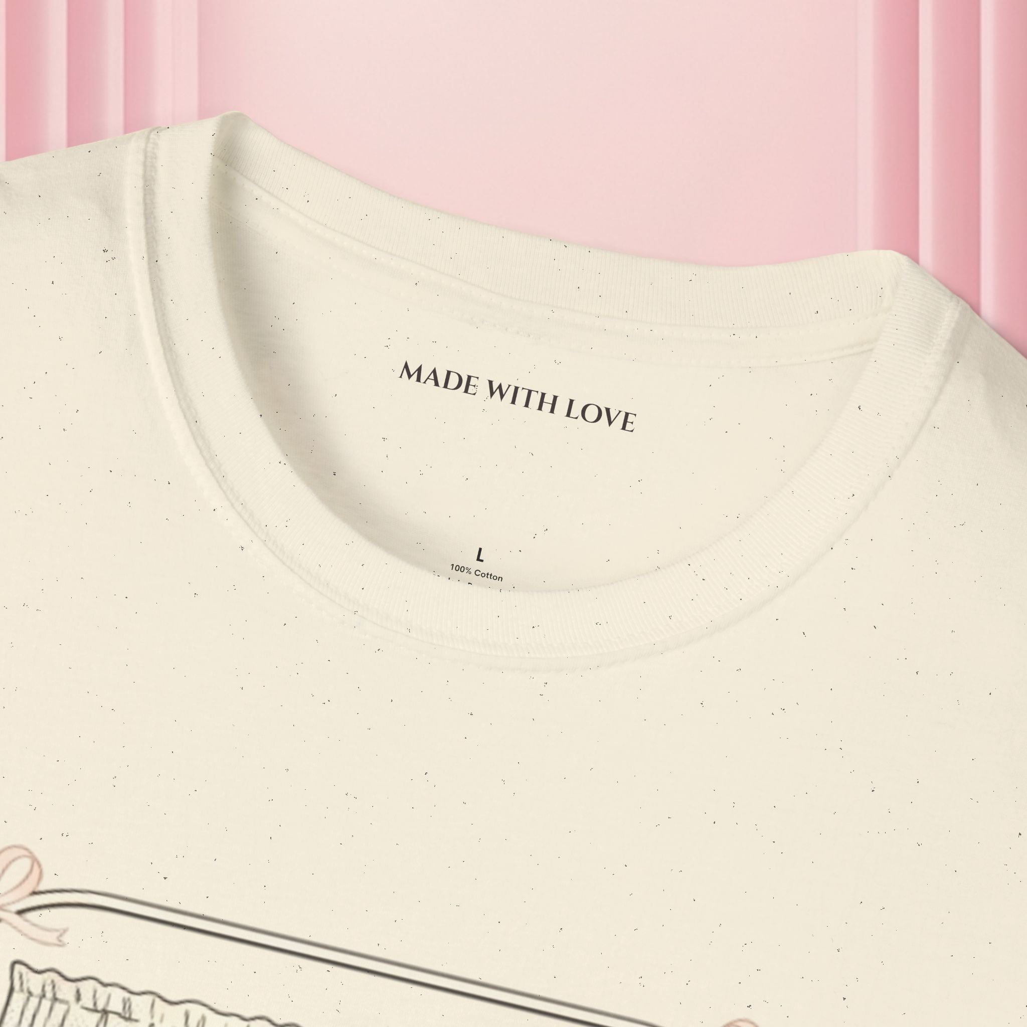 Milk & Lace Graphic T-Shirt — 'Handle With Desire' Vintage Cherub Design
